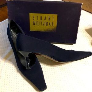 Stuart Weitzman, Navy Crepe heels
